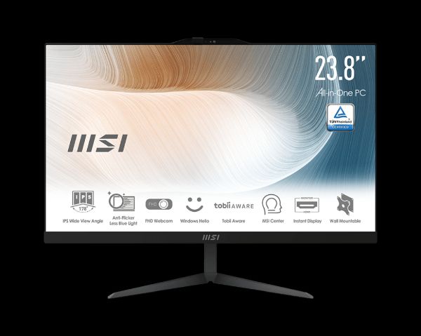 Picture of MSI PRO AP242 12M All-in-One, i5 12th, 8GB, 512GB , 24" Non-Touch, Black