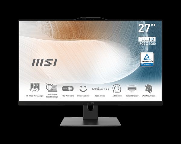 Picture of MSI PRO AP272 13M All-in-One, i5 13th, 8GB, 512GB, 27" Non-Touch, Black