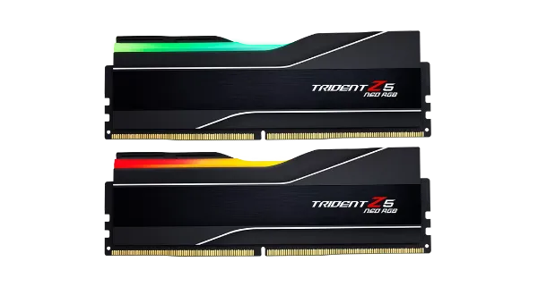 Picture of 32 GB RAM, DDR5-6000 MHz, (16 GB x 2) kit, G.SKILL Trident Z5 Neo RGB AMD EXPO