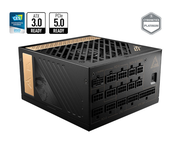 Picture of MSI MEG Ai1300P Power Supply, 80 PLUS PLATINUM, 1300W