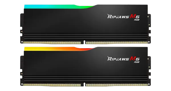 Picture of 32 GB RAM, DDR5-6000 MHz, (16 GB x 2) kit, G.SKILL Ripjaws M5 RGB