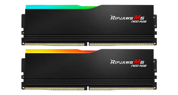 Picture of 32 GB RAM, DDR5-6000 MHz, (16 GB x 2) kit, G.SKILL Ripjaws M5 Neo RGB