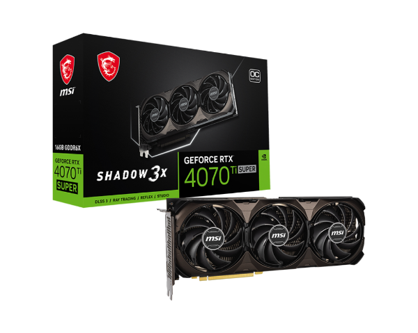 Picture of MSI GeForce RTX™ 4070 Ti SUPER 16 GB SHADOW 3X OC