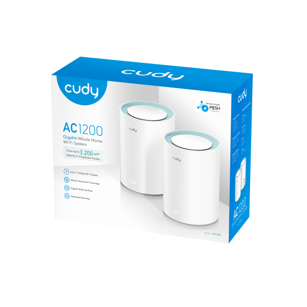 Picture of cudy AC1200 Gigabit Mesh Wi-Fi System, M1300 2-Pack