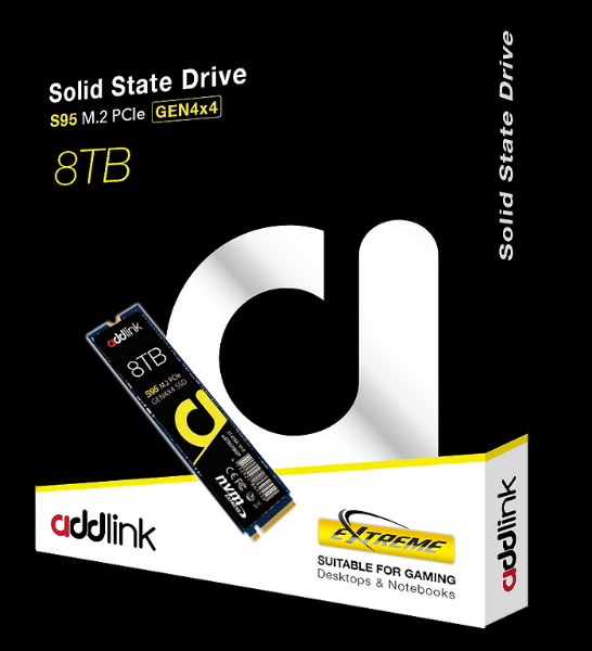 Picture of 8 TB addlink S95 PCIe Gen4x4 SSD