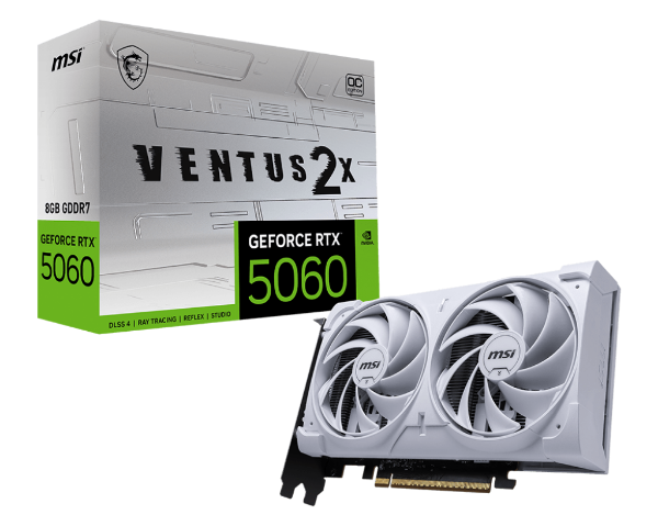 Picture of MSI GeForce RTX™ 5060 VENTUS 2X White OC 8 GB