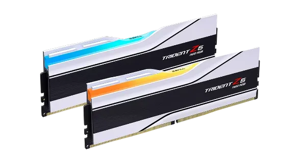 Picture of 64 GB RAM, DDR5-6000 MHz, (32 GB x 2) kit, G.SKILL Trident Z5 Neo RGB AMD EXPO & Intel XMP, White