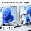 Picture of UNITEK USB-C to HDMI and VGA Adapter, V1168A
