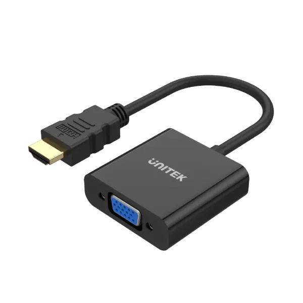 Picture of UNITEK HDMI to VGA Adapter with 3.5mm for Stereo Audio, Y-6333