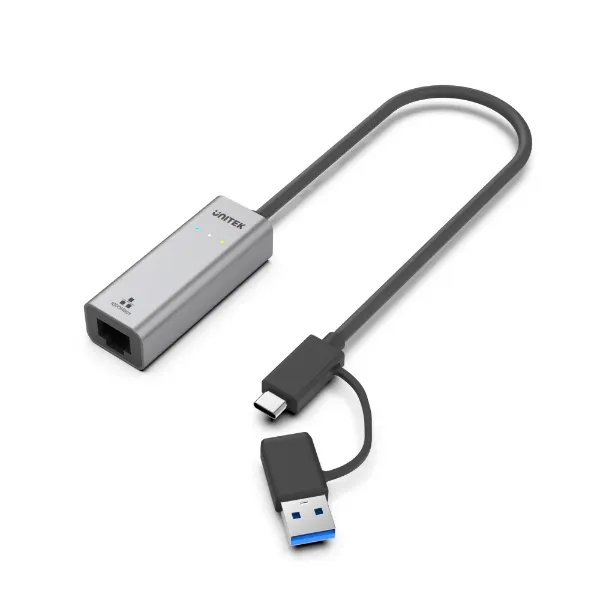 Picture of UNITEK USB-C / USB-A to Gigabit Ethernet Adapter