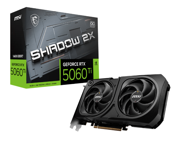 Picture of MSI GeForce RTX™ 5060 Ti SHADOW 2X OC PLUS 16 GB